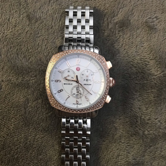 Michele Ascalon Diamond two-toned rose gold watch - Picture 2 of 8